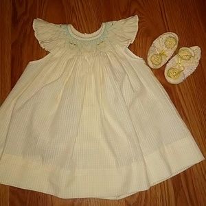 Remember Hguyen Newborn Smocked Easter Dress Set